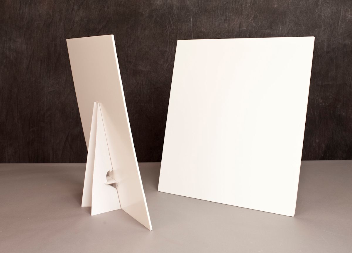 24 x 24 White Bounce Card Reflectors with easel backs - Set of 2